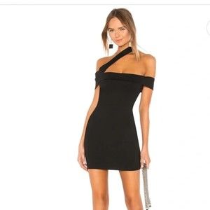 Superdown Linda Assymetrical Body Con Dress S